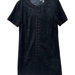 WD•NY WDNY Black Short Sleeve Sheath Dress w/ Grommet Detail, Exposed Zipper Photo 0