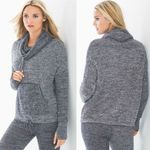 Barefoot Dreams  Cozy Chic Lite Pebble Beach Pullover Hoodie Gray/Blue XL Soft Photo 1
