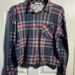 Eden & Olivia  Crop Super Soft Flannel Shirt, Large Photo 0