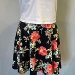Midnight Doll Floral Black Skirt zips in back small size Photo 2
