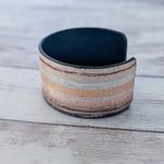 Vintage Cuff Bracelet Chunky Striped Cuff Bracelet Photo 6