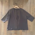 NWT Peter Cohen Designer 100% Silk Crepe Pant and Top Set in Charcoal Grey XL Gray Photo 6