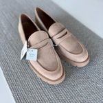 A New Day  Tan Taupe Faux Suede Lug Sole Penny Loafer Memory Foam Sz 11 Photo 1
