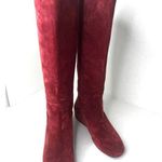 Longchamp  knee high Flat suede boots in color Red BRICK size 37 Photo 1
