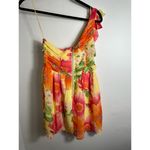 Isalis  Perrie Ruched One Shoulder Dress in Yellow Floral Size Medium NWT! Photo 5