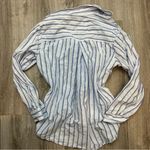 Anthropologie Grayson Flannel Striped Longsleeve Button Up Blouse Size Small Blue Photo 1