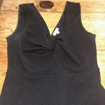 Leith Woman’s  Knot Front V back  Black Jumpsuit Size Medium Photo 4