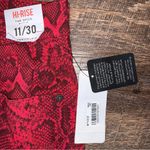 Celebrity Pink Red Tango Snakeskin Print Skinny Jeans Size 11/30 New with Tags Photo 1