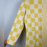 Vintage 60s 70s Amelia Gray Yellow Cream Checkered Long Sleeve Mock Neck Dress Size 8 Photo 1