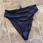 SKIMS  Swim Mid Waist Bikini Bottom Onyx Size Small Photo 2