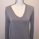 Lou & grey  grey v-neck stretchy long sleeve mini dress Photo 1