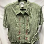 Vintage K Studio Women 16 Sleeveless Maxi Dress Jacket Set Cottage Prairie Green Photo 3