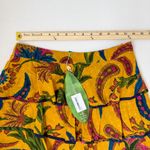 Farm Rio  Yellow Floral Tiered Ruffle Mini Skirt‎ S NWT Women's Photo 4