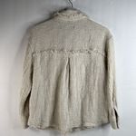 ZARA  Size S Shacket Jacket Cream Boucle Tweed Cropped Oversized Long Sleeve Photo 6