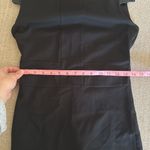 Ted Baker London Black Sheath Pencil Sheepskin Leather Trim Bodycon Dress Size 2 Photo 8