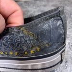 Ed Hardy Vintage  Low Top Sneakers in Silver Glitter Snakeskin Print Size 6 Photo 2