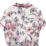 Victoria's Secret  Satin Tie Waist Romper Light Pink Floral & Striped Size Large Photo 6