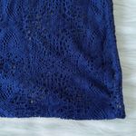 American Eagle  Navy Blue Lace Crochet Bell Sleeve Croquette Mini Dress Sz XXS Photo 55