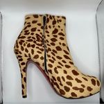 Christian Louboutin Miss Clichy Leopard Print Platform Ankle Booties Sz 10 Photo 3