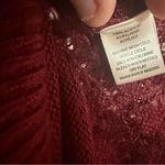 Loft ‎ Deep Burgundy Lace Detail Blouse Photo 3