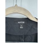 Apt. 9  Waterfall Drape Trench Coat Women Medium Black Flaw NEW Lightweight Photo 2