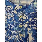 Lilly Pulitzer NWOT  Lela Henley Tank Dress Blue Tang Flocking Fabulous Sz Medium Photo 4