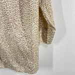 Chico's Leopard Print No-Iron Button Shirt Size 2 Beige Animal Print 3/4 Sleeve Photo 6