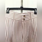 Fifteen Twenty NWT Sadie Trousers Striped Tan & White Wide Leg Size Large Photo 3