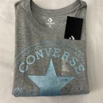 Converse Gray Glittery Blue Print Shirt Photo 2