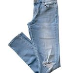Arizona Jeans Arizona Jean Co. Light Wash Distressed Skinny Jean Jegging with Knee Rips Size 5 Photo 0