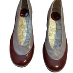 Fly London  Burgundy and grey leather wedge Photo 1