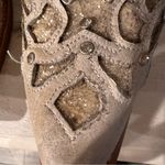 Corral Glitter Inlay Western Cowboy Boots Women’s 8.5M Cream Studded Distressed Photo 6