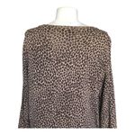 Michael Kors Silk Cardigan Sweater Leopard Print Long Sleeve Women's Size Large Photo 5