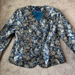 Doncaster  Collection Teal Jacquard Blazer SIZE M Photo 1