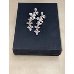 SHASHI Lilliana Earrings in Silver Womens Dangle Crystal Drop Bridal Photo 2