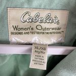 Cabela's Green Collared Quilted Line Button Up Jacket Pockets Size XL Photo 4