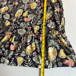 J. Jill Sz M Stretch Double V Neck Knit Midi Tropical Tank Dress Pockets Black Size M Photo 5