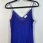 Cinema Etoile Purple Dark Fairy Lace Mid Chemise Slip Sleep Floral Nylon Medium Photo 2