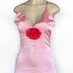 Dress Day Satin Maxi dress with Rosette NWT Pink Photo 3