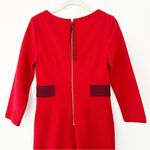 Boden Petite Laura Midi Dress Ottoman Sheath Drummer Red Textured Size 2P Photo 6