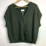 Universal Threads Universal Thread Green Cotton Blend Cable Knit Fisherman Sweater Vest XL New nwt Photo 0