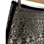 Max Mara Weekend Black Gold Geometric Jacquard Pencil Skirt Size 8 Photo 2