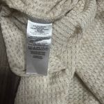 Loft Ann Taylor  cream And Gold waffle cowl neck shirt size medium Photo 4