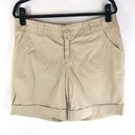 Merona Bermuda Shorts Contour Fit Cotton Beige 12 Photo 0