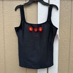 St. Tropez New 2 Pc Swim Suit Bikini Women’s Size 10 Vintage Y2K Black 3d Flowers Photo 1