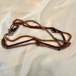 Lucky Brand wood beaded multi strand green flower necklace Photo 6