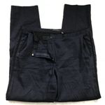 Elie Tahari Women's Linen Blend Dress Pants Trousers Navy Black Women's Size 12 Photo 9