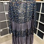 Umgee Leopard Print and Floral Metallic Sheer Women's Duster Kimono Photo 4