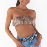 Show Me Your Mumu Show Me Your MuMu NWT Women’s Micro Tube Silver Confetti Top Size M Photo 0