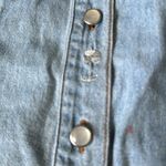 Vintage Denim western floral pearl snaps Long Sleeve shirt XL petite Blue Size undefined Photo 4